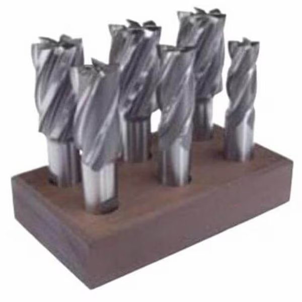 End Mill Set, 6Piece NonCenter Cutting Regular Length Single End, Series 1897, 34 ArborShank, , Morse, Mfr#: 45021